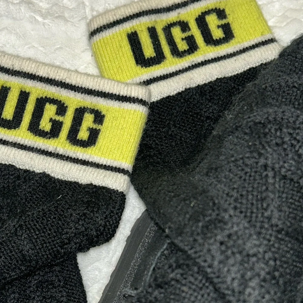 UGG Classic Sweater Letter Platform Knit Knee High Logo Boot New Without Box